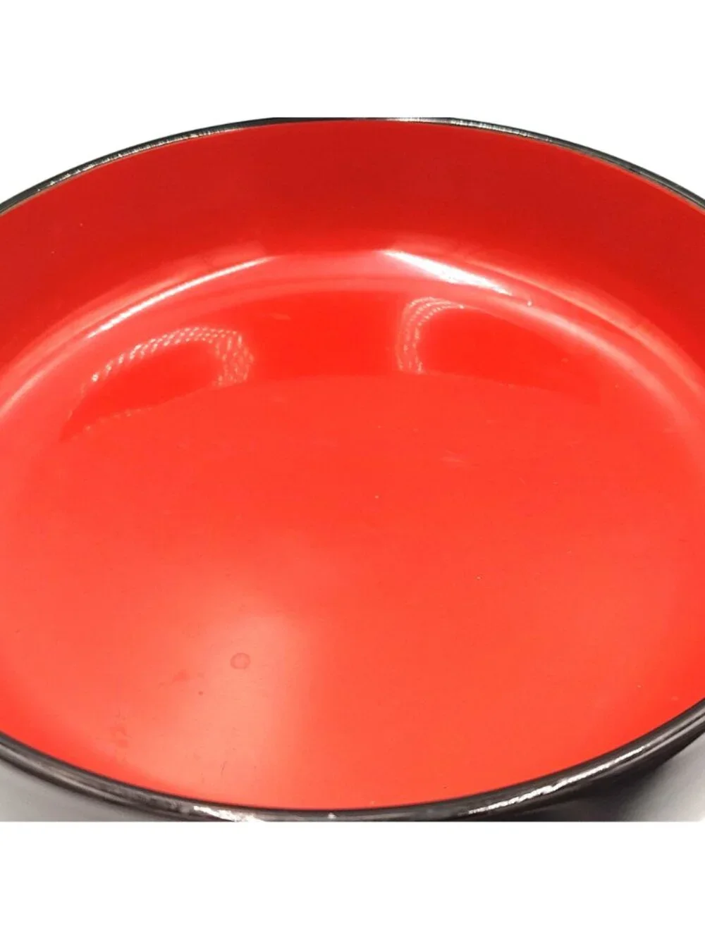 Vintage Bunco Okinawa Japanese Lacquerware Covered Bowl Black Red Scenic Lid